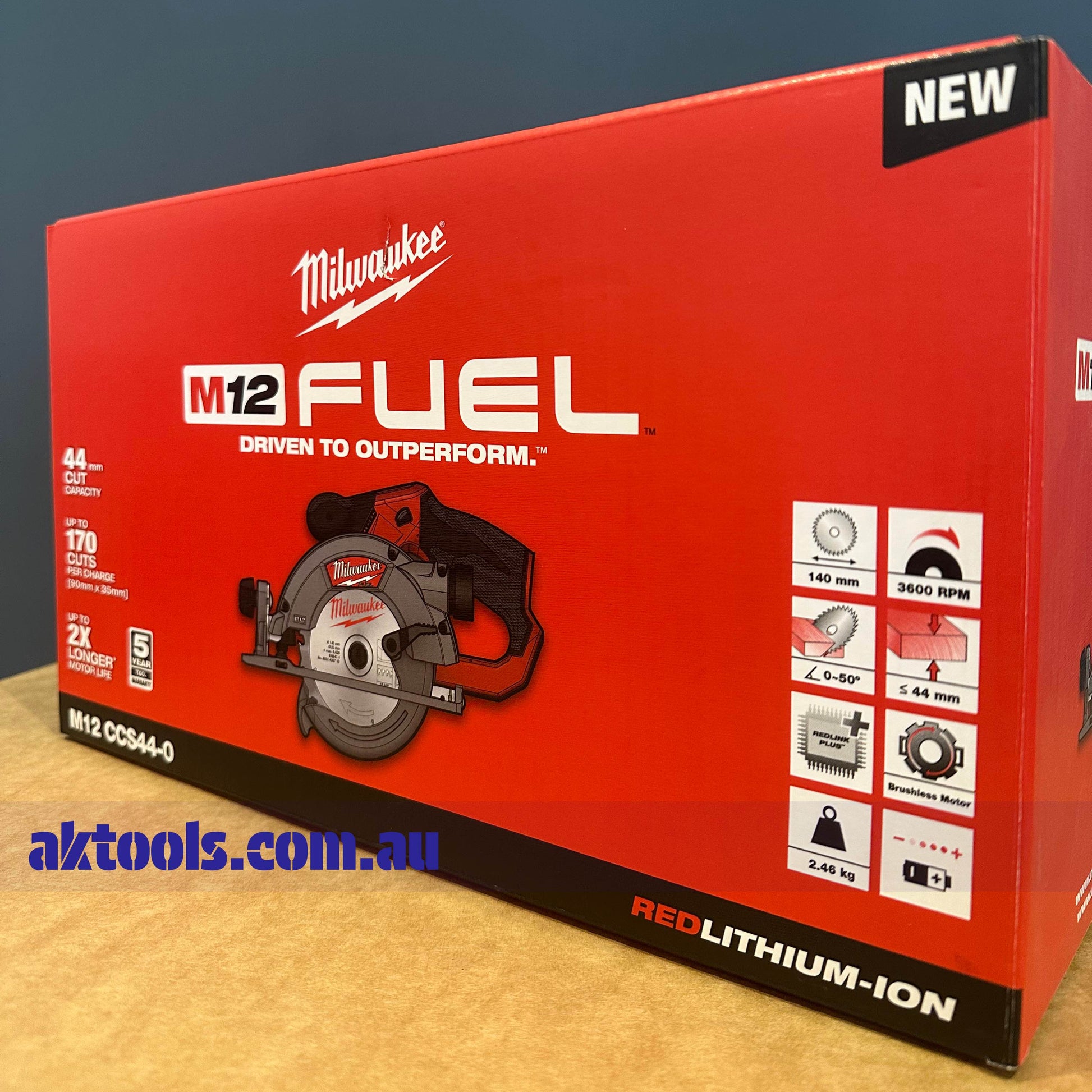 Milwaukee 12V Circular Saw M12 Fuel 140mm M12CCS44-0 Skin 