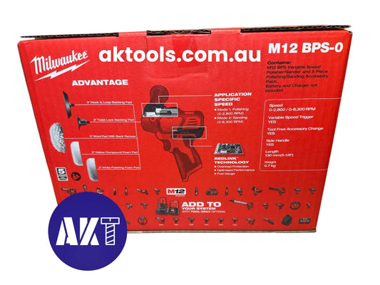 Milwaukee M12BPS-0 12V Spot Polisher Detail Sander