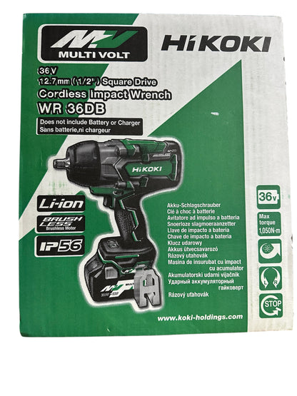 HiKOKI WR36DB(H4Z) 36V Brushless MultiVolt IP56 1/2" Impact Wrench - Skin Only