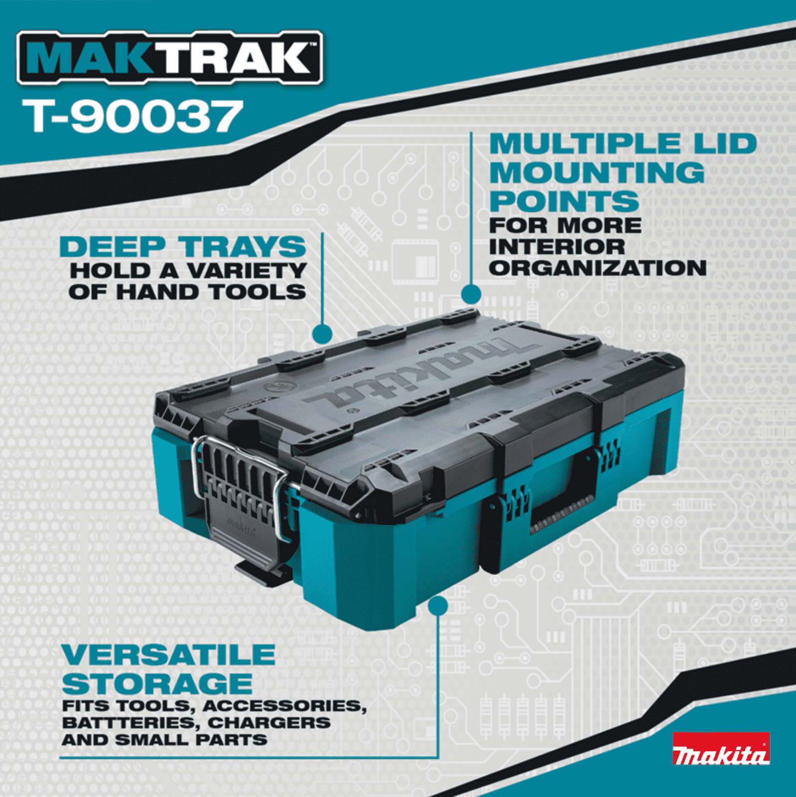 Makita MakTrak Medium Tool Box - T-90037-aktools