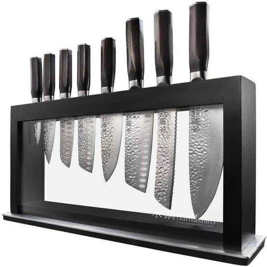 Baccarat Damashiro Emperor Hisa 9 Piece Knife Block