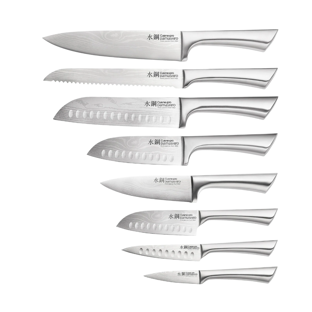 Cuisine Pro Damashiro  Knife Block Set 10PC BODO Premium Japanese Steel Knife Set 10