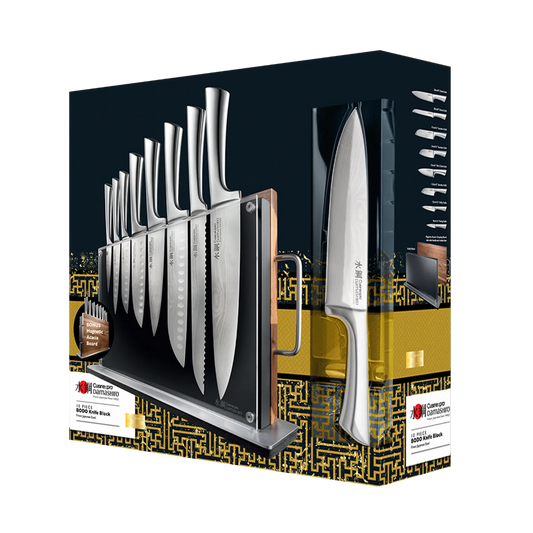 Cuisine Pro Damashiro  Knife Block Set 10PC BODO Premium Japanese Steel Knife Set 2