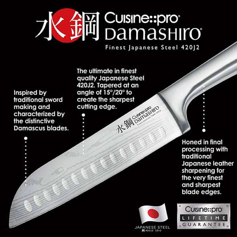 Cuisine Pro Damashiro  Knife Block Set 10PC BODO Premium Japanese Steel Knife Set 4