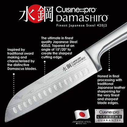 Cuisine Pro Damashiro  Knife Block Set 10PC BODO Premium Japanese Steel Knife Set 4