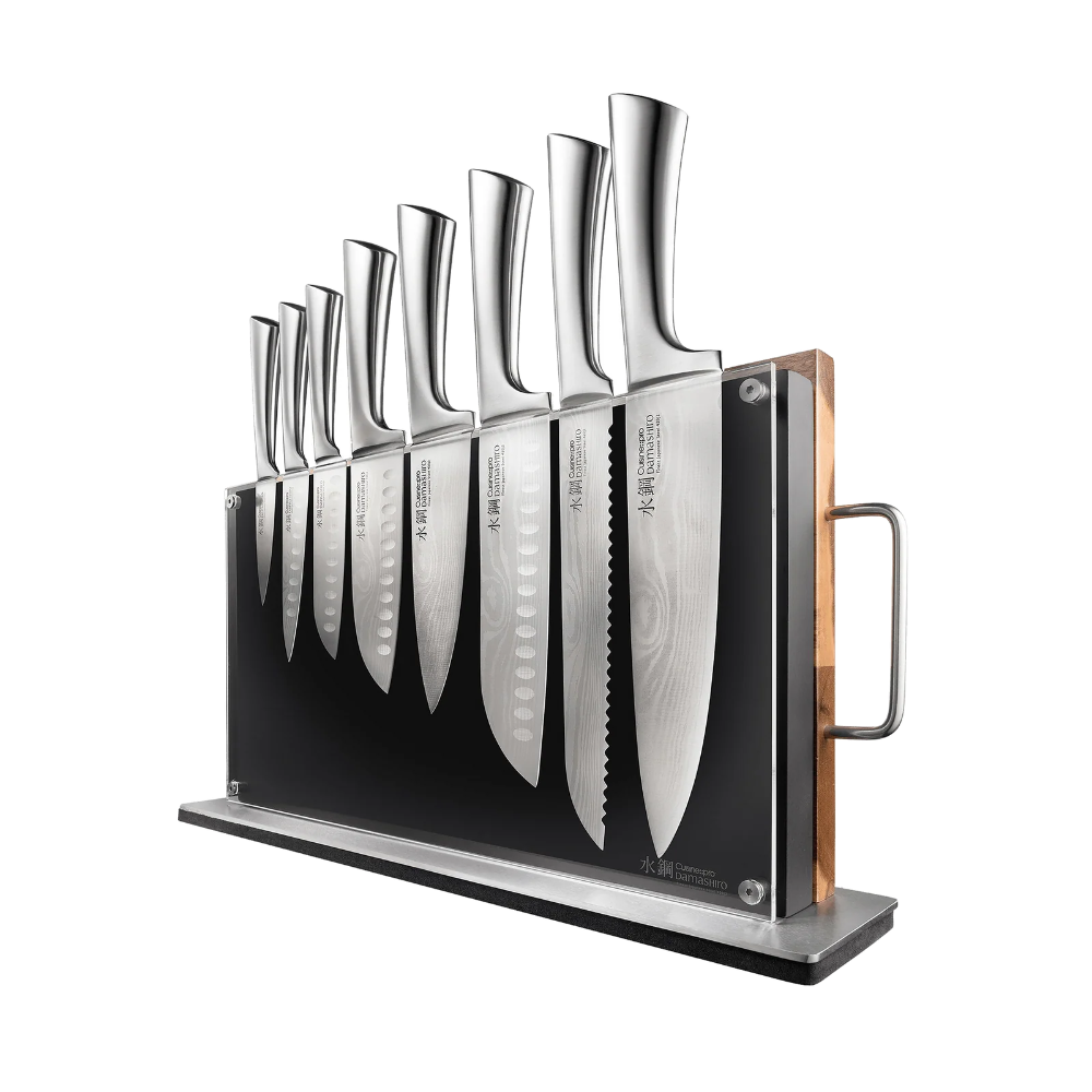 Cuisine Pro Damashiro  Knife Block Set 10PC BODO Premium Japanese Steel Knife Set