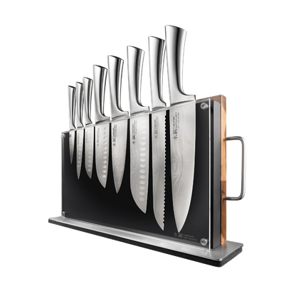 Cuisine Pro Damashiro  Knife Block Set 10PC BODO Premium Japanese Steel Knife Set