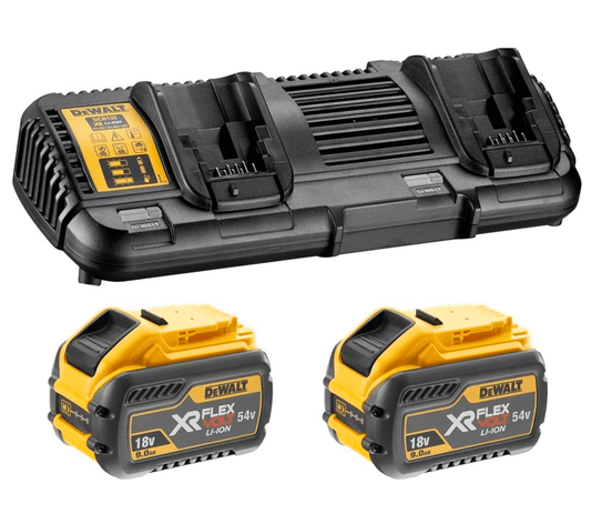 DeWALT 18/54V Flexvolt Battery Charger Kit With 2 x 9.0ah Battery DCB132X2-XE