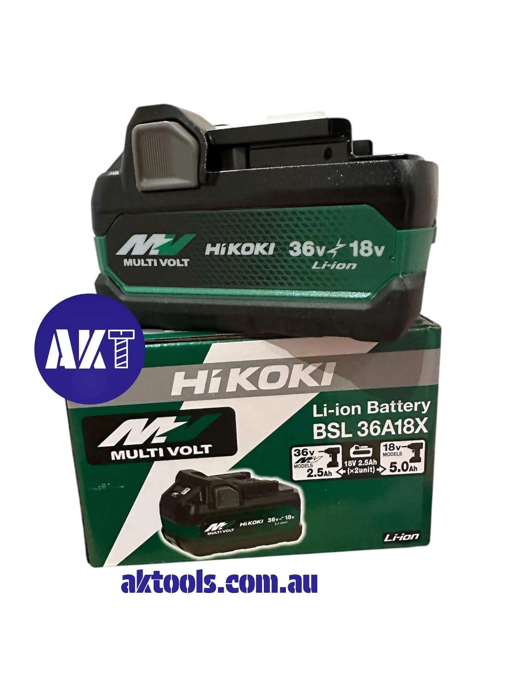 HiKOKI 5.0Ah Battery Li-Ion Slide MultiVolt BSL36A18