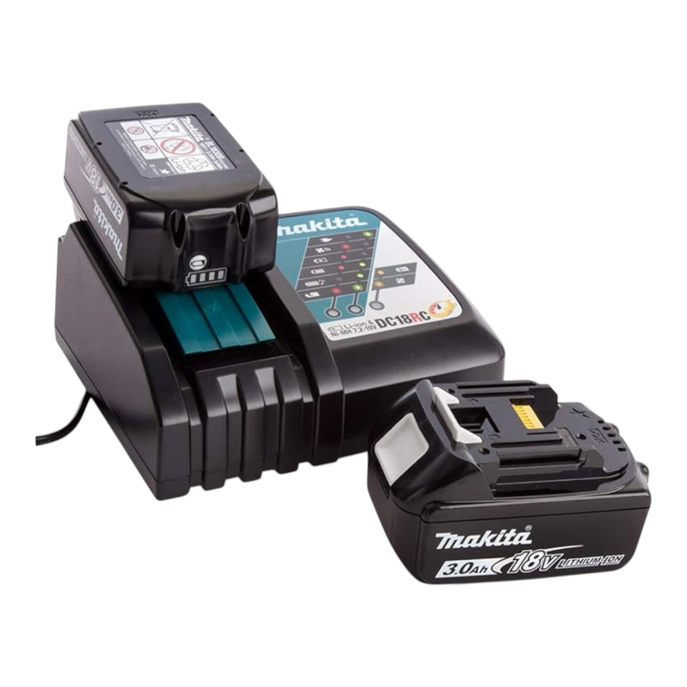 Makita 18V Rapid Charger DC18RC with 2x 3.0Ah Battery BL1830B Starter Kit