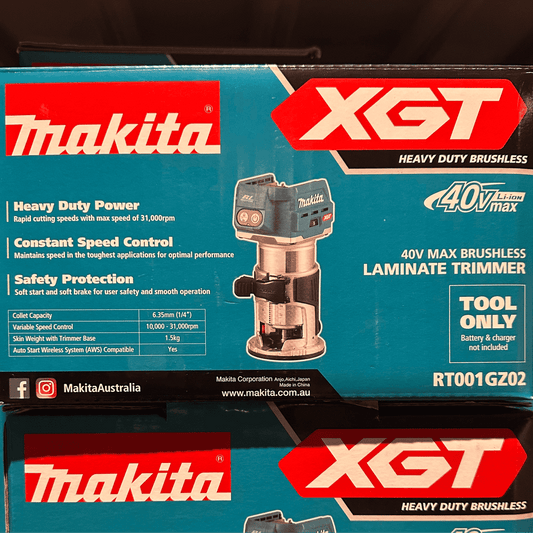 Makita 40V MAX XGT Cordless Brushless Laminate Trimmer Router RT001GZ02 Skin 2