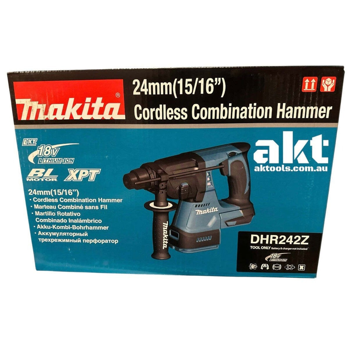 Makita DHR242Z 18V Brushless 24mm SDS Plus Rotary Hammer Drill 3