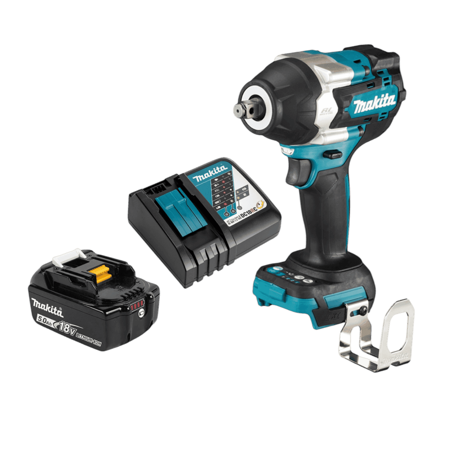 Makita DTW700RT 18V LXT Brushless 1/2" Impact Wrench Kit with 5.0Ah Battery & Charger