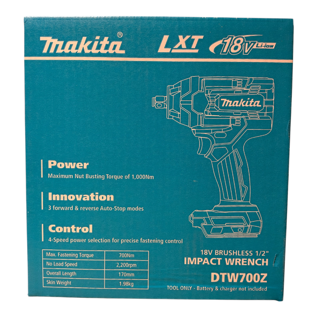 Makita DTW700Z 1/2" 18V Brushless Impact Wrench Mid Torque Skin Only 4