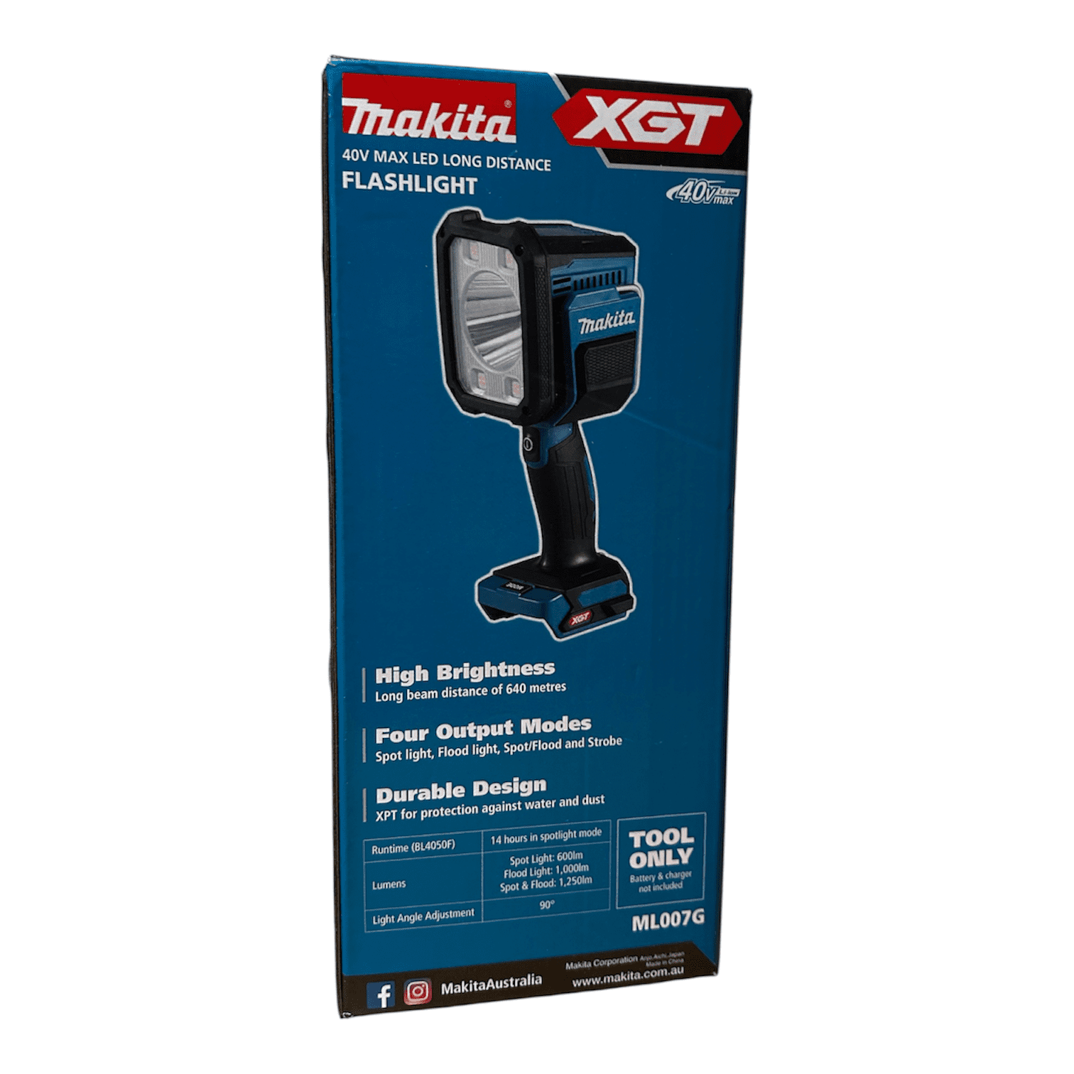 Makita ML007G 40V Max LED Long Distance Flashlight Skin Only 3