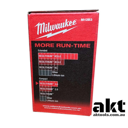 Milwaukee 12V Battery 3.0Ah Redlithium-ION Compact M12B3
