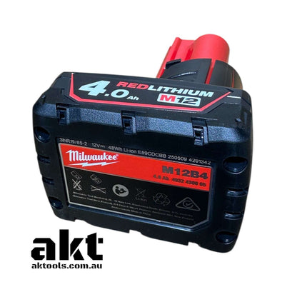 Milwaukee 12V Battery 4.0Ah 12V RED LI-ION M12B4 Genuine Original AK TOOLS