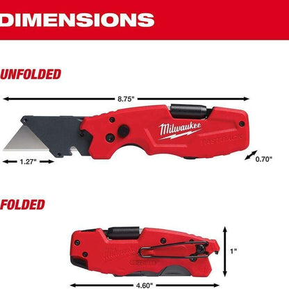 Milwaukee Fastback 6IN1 Folding Utility Knife Wire Belt Clip 48-22-1505 6