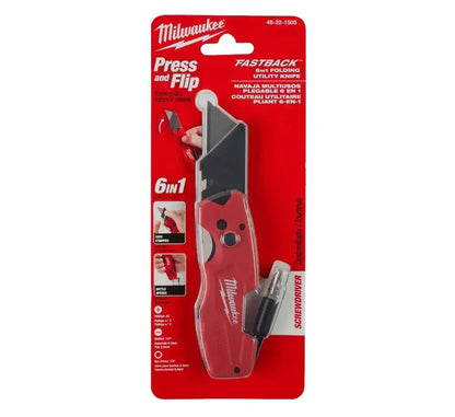Milwaukee Fastback 6IN1 Folding Utility Knife Wire Belt Clip 48-22-1505