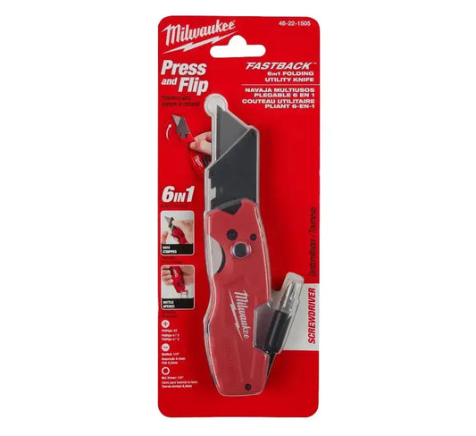 Milwaukee Fastback 6IN1 Folding Utility Knife Wire Belt Clip 48-22-1505