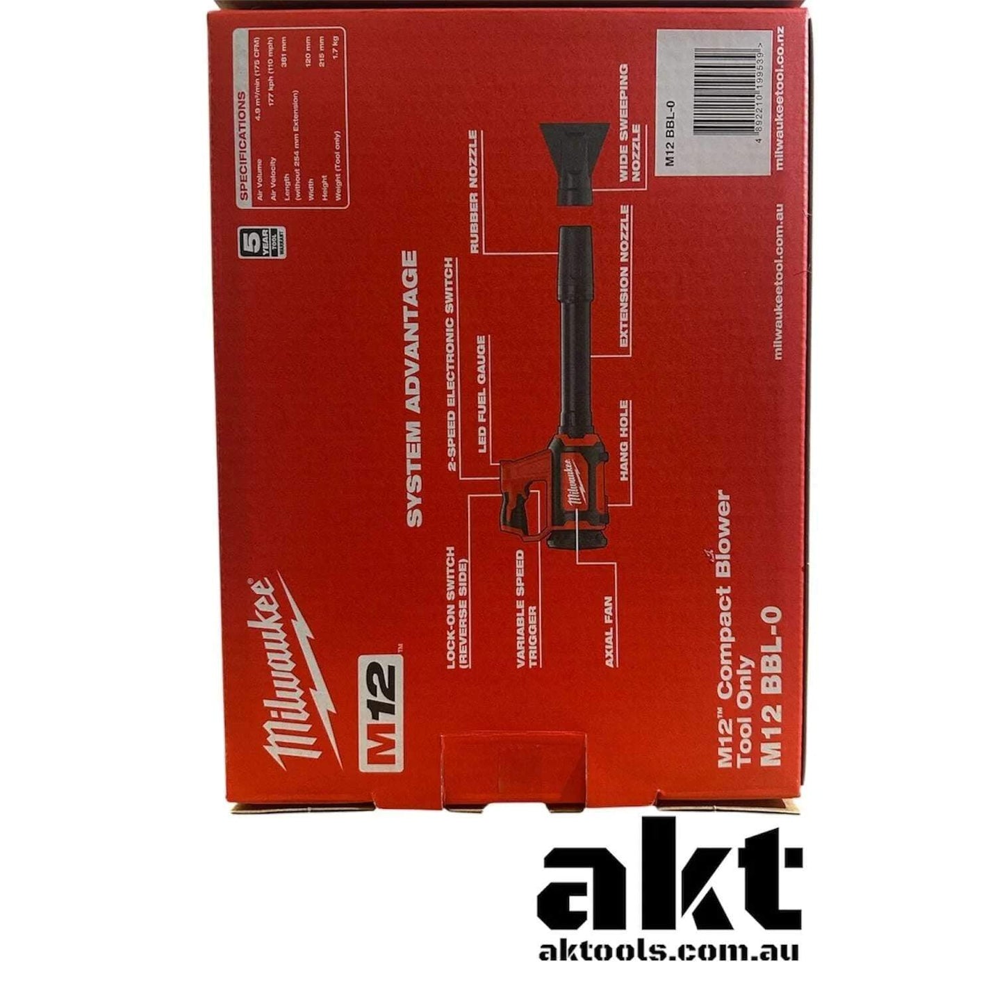 Milwaukee M12 12V Compact Blower M12BBL-0 Tool Skin Only