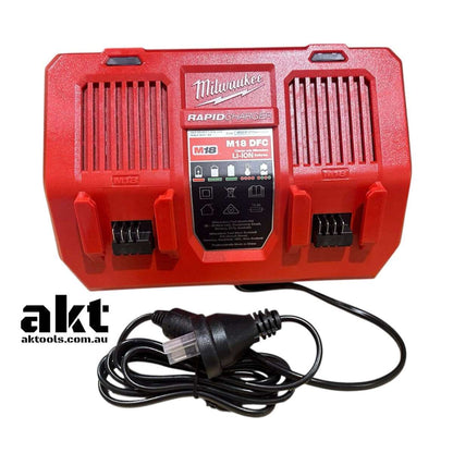 Milwaukee M18 18V Dual Bay Rapid Charger M18DFC Genuine 230V AU Plug 2